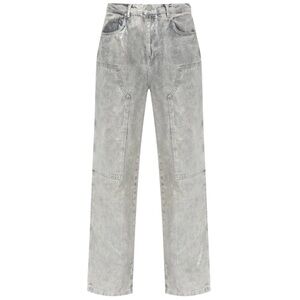 AllSaints Mia Carpenter Jeans in Coated Silver Size 29